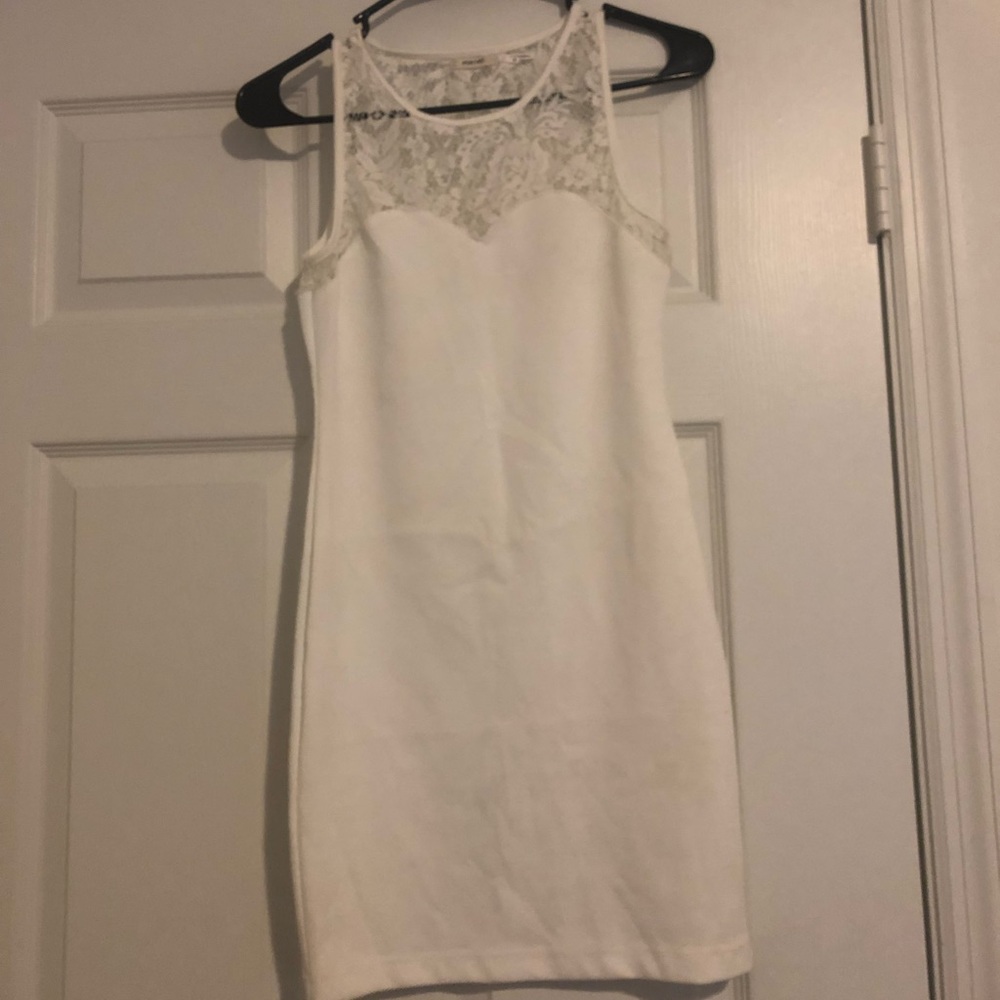 White tight cocktail dress